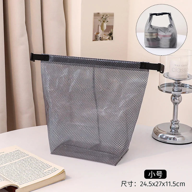 1PC Waterproof Mesh Cosmetic Bag for Travel, Gym, Bathroom, Quick-Dry Toiletry Organizer with Handle Portable Makeup Pouch CB DROPSHIPPING