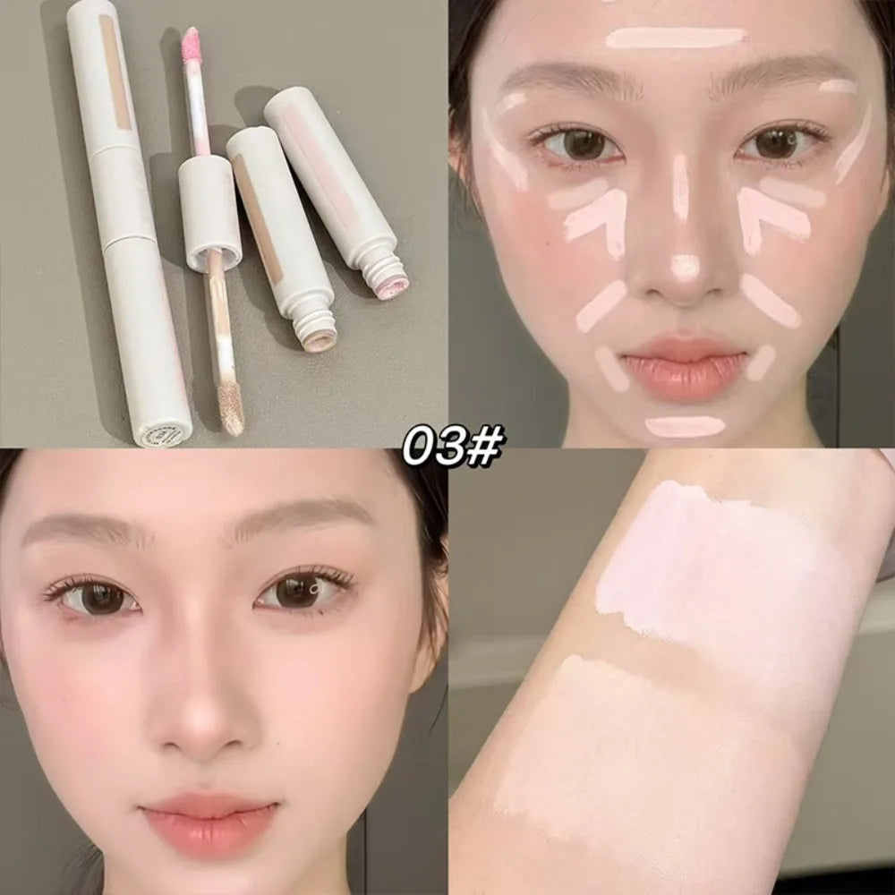 Dual End Concealer Stick Pink Liquid Brightening Contour Pen Correcting Penfor Under Eye & Face Sculpting Full Coverage Makeup CB DROPSHIPPING
