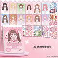 DIY Dress Up Sticker Girl Paper Doll Quiet Book Sweet Cool Girl Star Doll Change Clothes Scrapbook Craft Children's Makeup Book