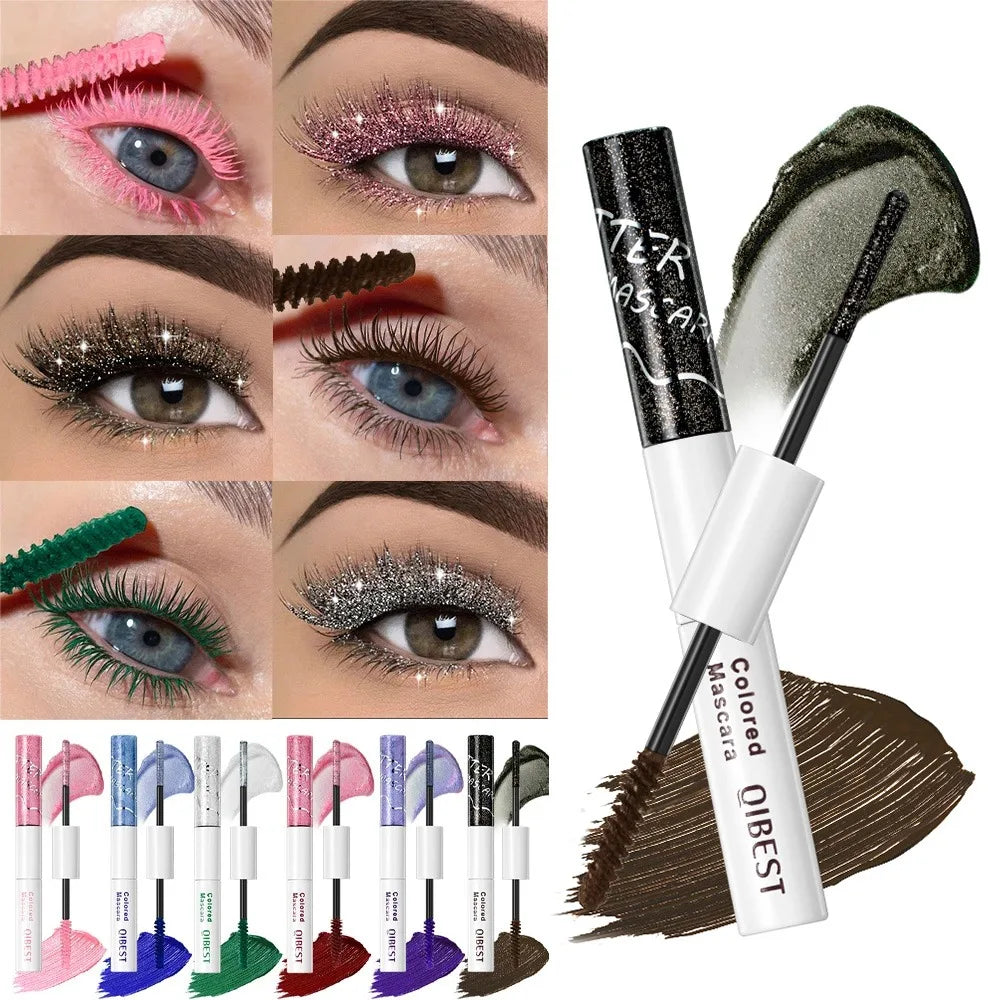Double Head 2 IN 1 Mascara Silk Fiber Lash Mascara Volume Waterproof Lasting Non-Smudging Thick Thin Curling Mascara Eyes Makeup CB DROPSHIPPING