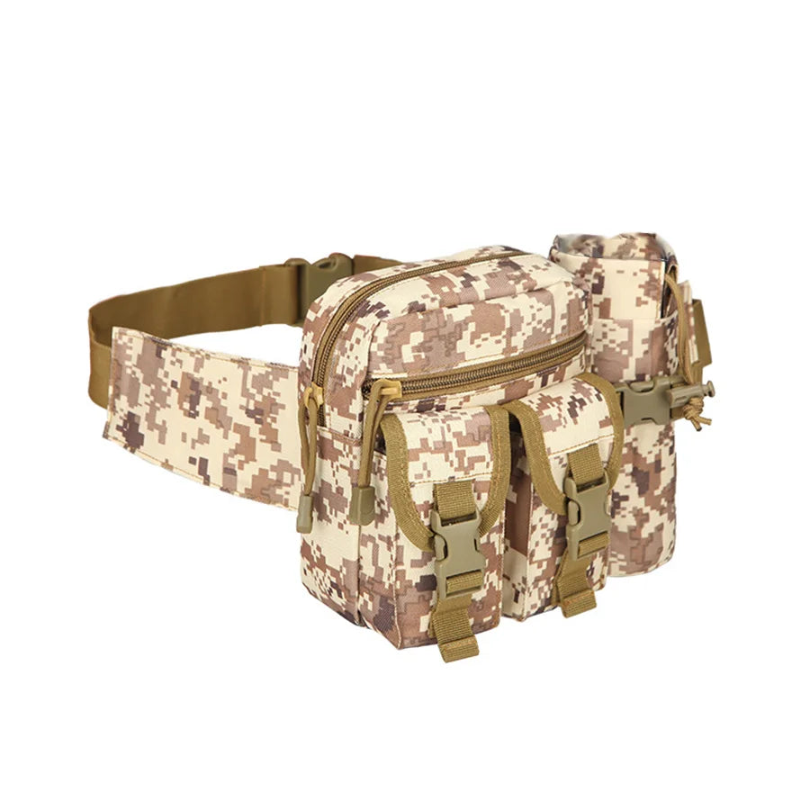 Multi-sport water bottle waist bag is detachable and suitable for outdoor sports such as mountaineering, camping, and hiking CB DROPSHIPPING