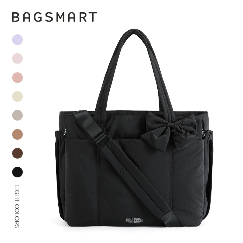 BAGSMART Large Capacity Tote Bag for Women Versatile Commuting Handbag Messenger Multiple Pockets Shoulder Sport Bag