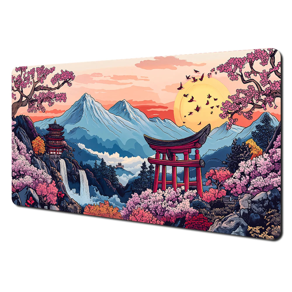 Red and Black Art Landscapes Large Mouse Pad Anti-Slip Durable Desk Mat Offices Accessories Keyboard Mouse Mat Tapis De Bureau CB DROPSHIPPING
