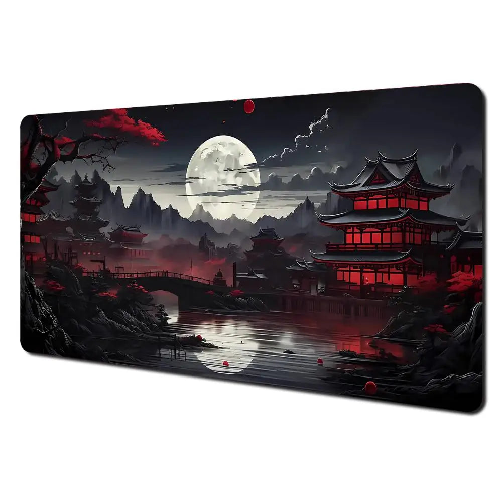 Red and Black Art Landscapes Large Mouse Pad Anti-Slip Durable Desk Mat Offices Accessories Keyboard Mouse Mat Tapis De Bureau CB DROPSHIPPING