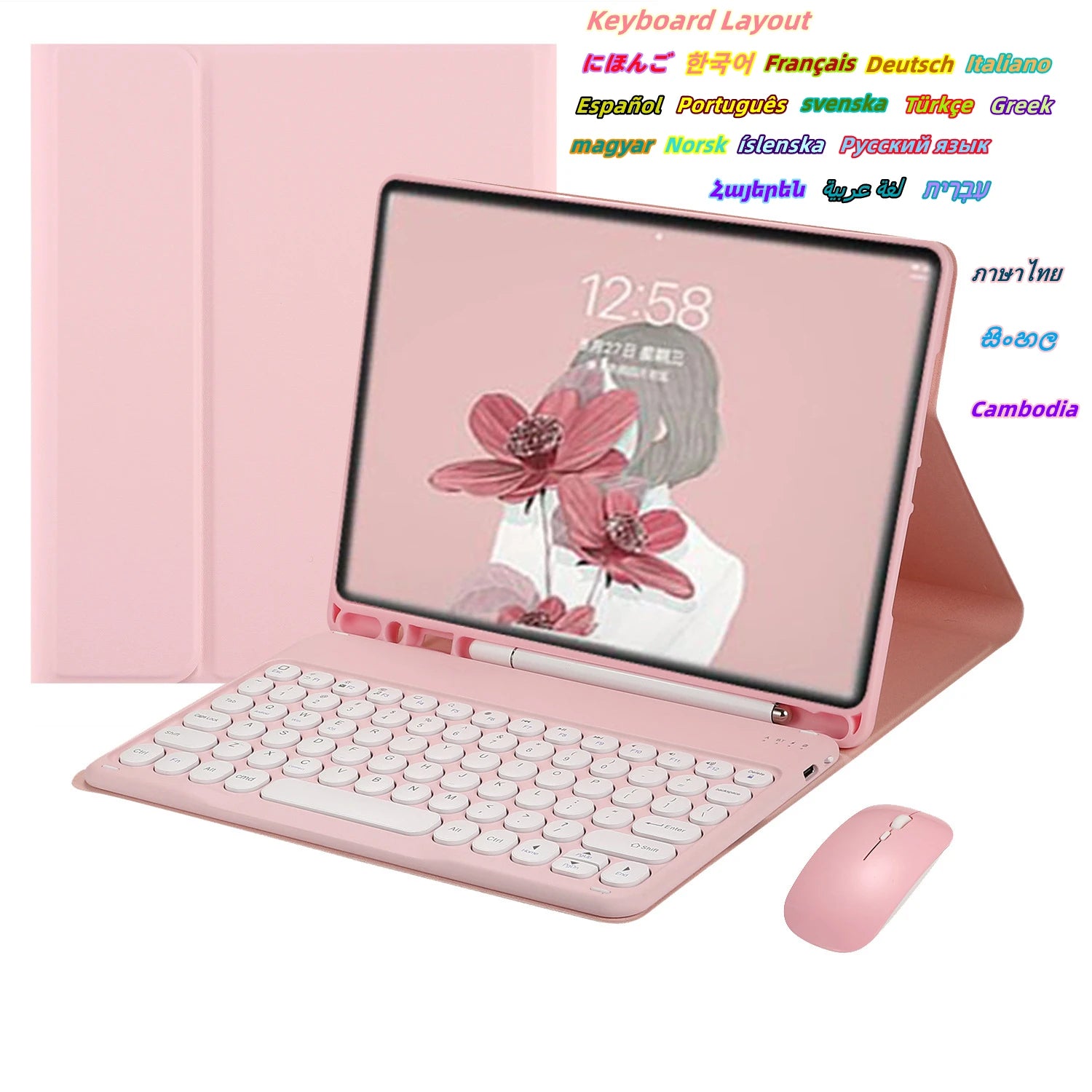 Wireless Magic Keyboard for iPad Air 11" 2026 10th 11th Generation Case Pro 11 2025 Russian Spanish Korean Bluetooth Keyboard CB DROPSHIPPING