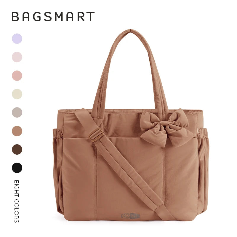 BAGSMART Large Capacity Tote Bag for Women Versatile Commuting Handbag Messenger Multiple Pockets Shoulder Sport Bag
