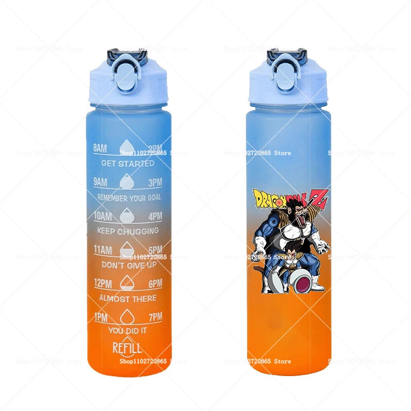 750ML Dragons Ball Water Cup Goku Anime Cartoon Drink Bottles Men Leak Proof Portable Plastic Large Sport Gym Straw Kettle Gift