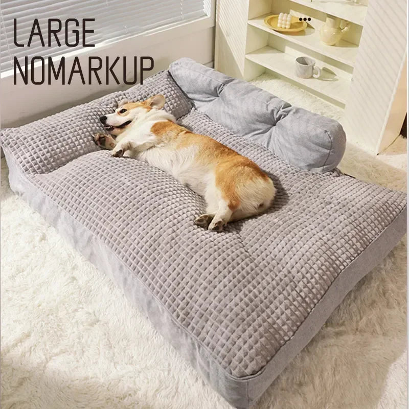 Removable Pet Beds Washable Dog Mat Winter Warm Dog Mat Luxury Sofa for Small Medium Dogs Plaid Bed for Cats Dogs Fluff Sleeping CB DROPSHIPPING
