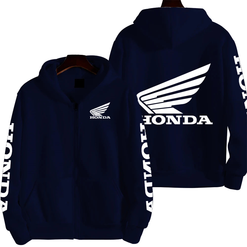 Honda Motorcycle Racing Team Competition Men's Outdoor Sports Zipper Hoodie Fashion 2025 New Sport Women's Jacket Coat CB DROPSHIPPING