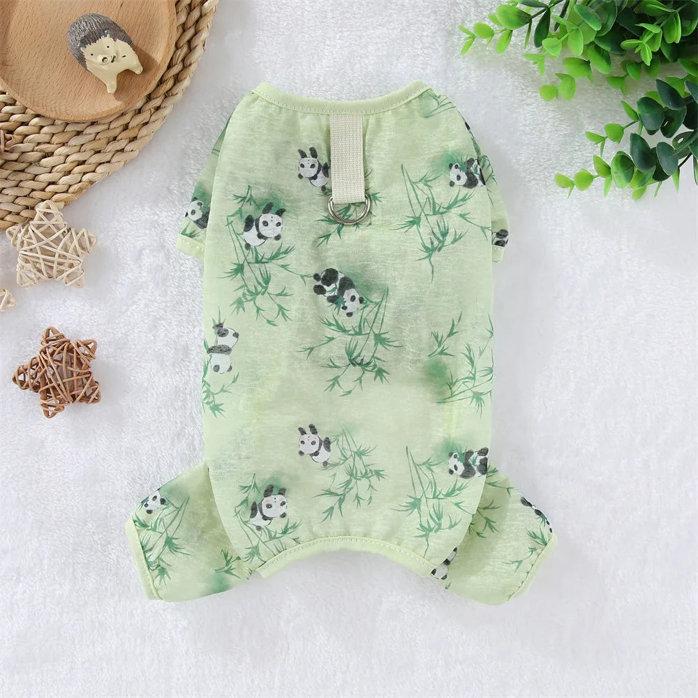 Summer Pet Dog Cat Cooling Jumpsuit Breathable Mesh Pet Clothes for Small Medium Dog Puppy Clothes Kitten Chihuahua Pet Clothing