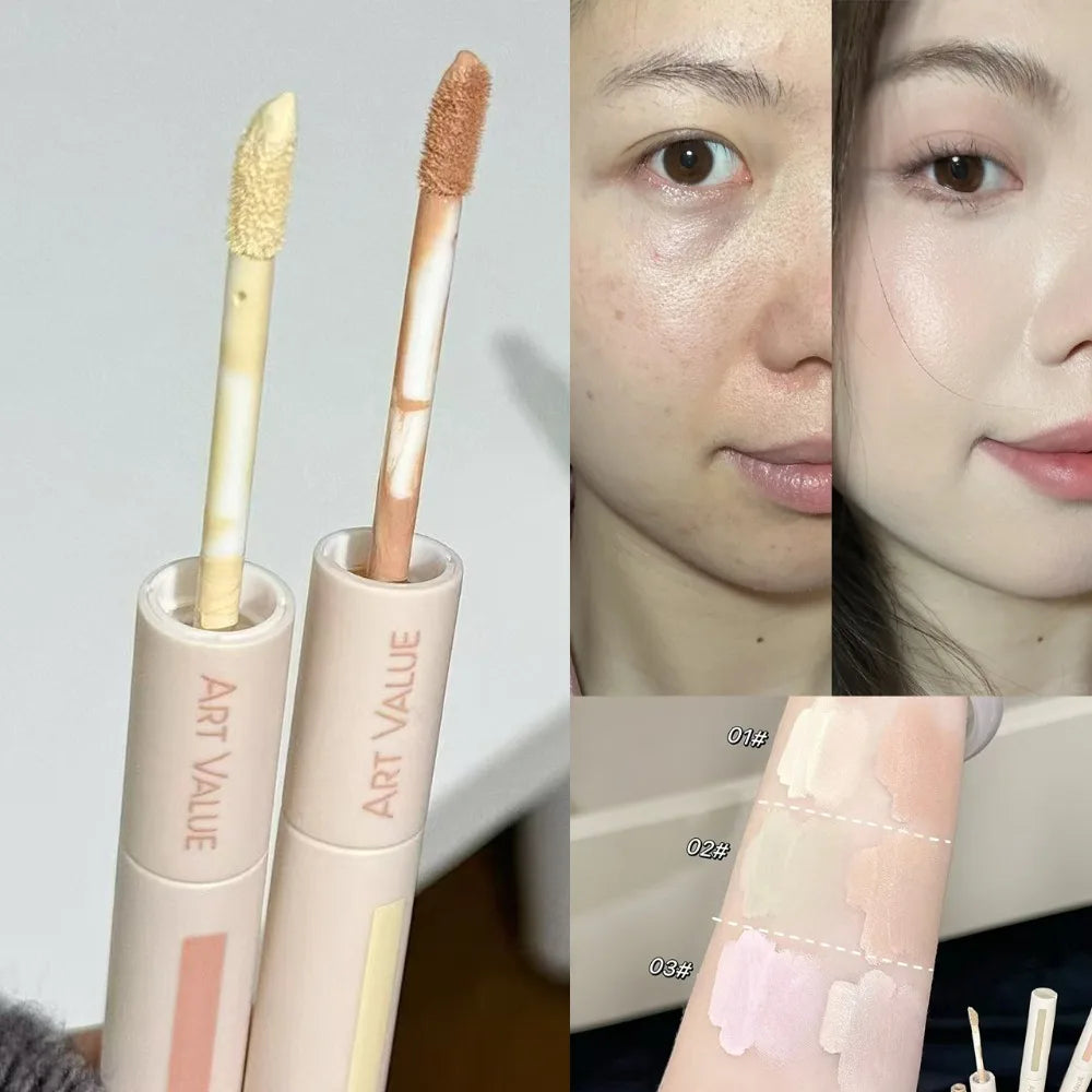 Dual End Concealer Stick Pink Liquid Brightening Contour Pen Correcting Penfor Under Eye & Face Sculpting Full Coverage Makeup CB DROPSHIPPING
