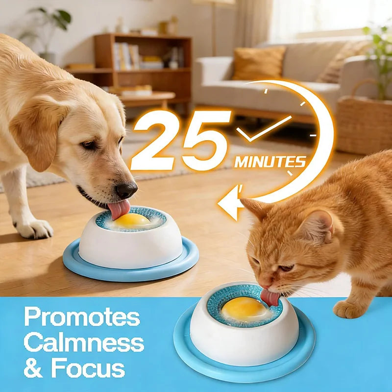 Interactive Pet Hide Food Toy Fun Licking Slow Feeder Bowl Anti Slip Ball Shaped Bone Broth Lick Bowl Anxiety Relief Training CB DROPSHIPPING