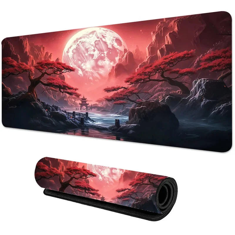 Sakura Scenery Mouse Pad Large Anti-Slip Rubber Gaming MousePad Durable Desk Pad Thick Seam Edge Suitable for Office and Gaming CB DROPSHIPPING