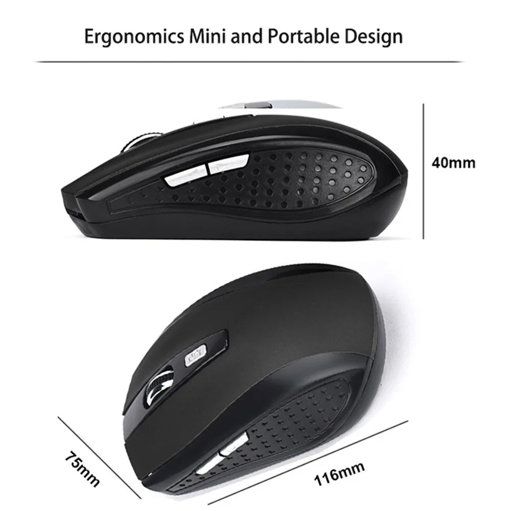 Wireless Mouse Silent Mouse 2.4G Portable Mobile Optical Office Mouse Adjustable DPI Levels for Notebook PC Laptop MacBook CB DROPSHIPPING