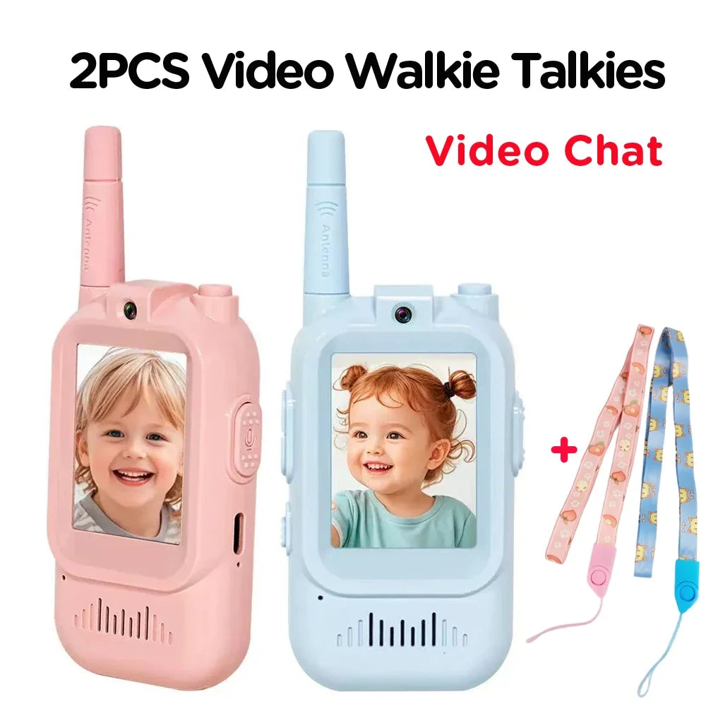 Kids Video Walkie Talkies 2 Pack Long Range Walkie-Talkie Rechargeable for Indoor Camping Hiking Travel Gift for Boys Girls CB DROPSHIPPING