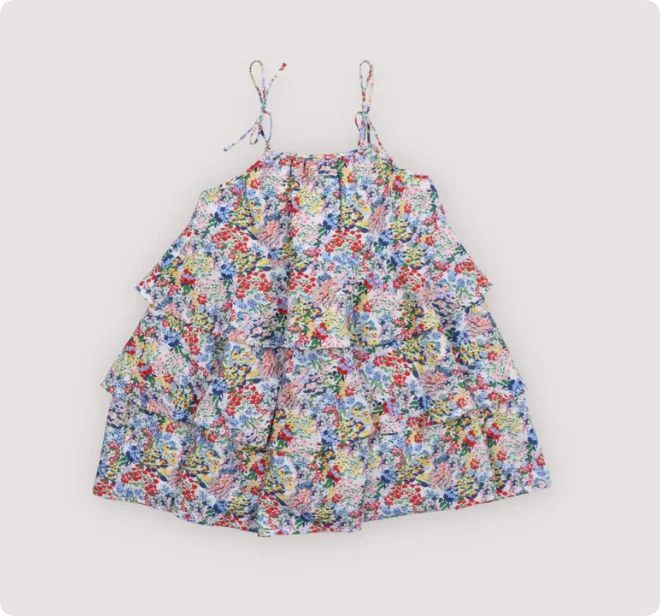 Baby Rompers Jumpers 2026 Summer Verbena Print Girl Dress Short Sleeve Tee and Short Set Sisters Skirt Clothing CB DROPSHIPPING