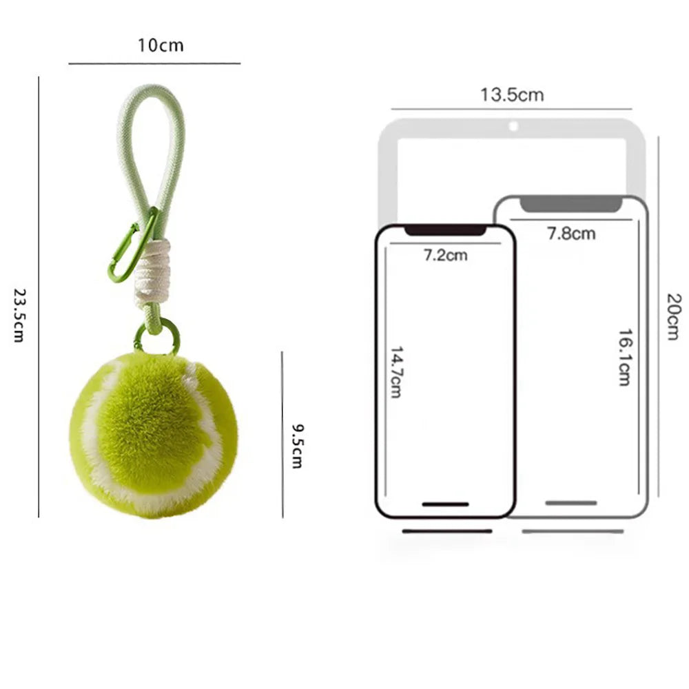 New Trend Tennis Keychain Sport Style Plush Ball Pendant Car Hanging Piece Chic Bag Charm Accessories Gift A388 CB DROPSHIPPING