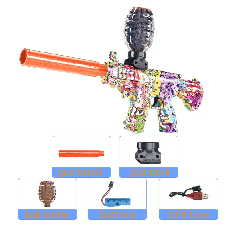 M416 Electric Gun Blaster Toy Gun AK Pistol Shooting Sport Game Outdoor High Speed Rechargeable Outdoor Game Parties For Adult