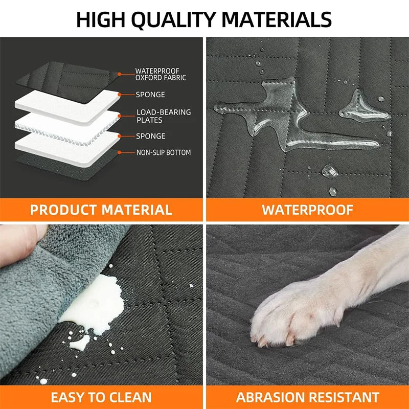 New Design Large Pet Back Seat Extender Car Backseat Protector Hammock Dog Car Seat Cover Hard Bottom for Travel CB DROPSHIPPING