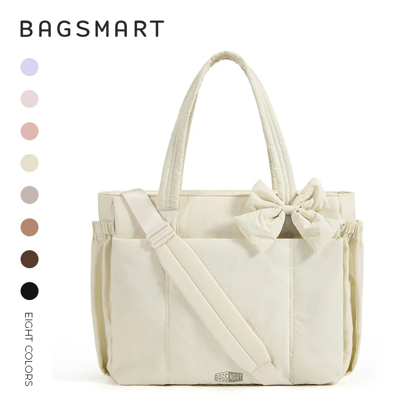 BAGSMART Large Capacity Tote Bag for Women Versatile Commuting Handbag Messenger Multiple Pockets Shoulder Sport Bag