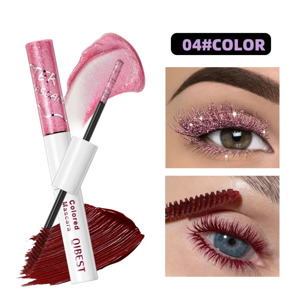 Double Head 2 IN 1 Mascara Silk Fiber Lash Mascara Volume Waterproof Lasting Non-Smudging Thick Thin Curling Mascara Eyes Makeup CB DROPSHIPPING