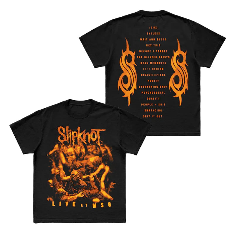 Devil's Face Slipknot Band T-Shirt 100% Cotton Graphic Tee Men Women Summer Streetwear Top