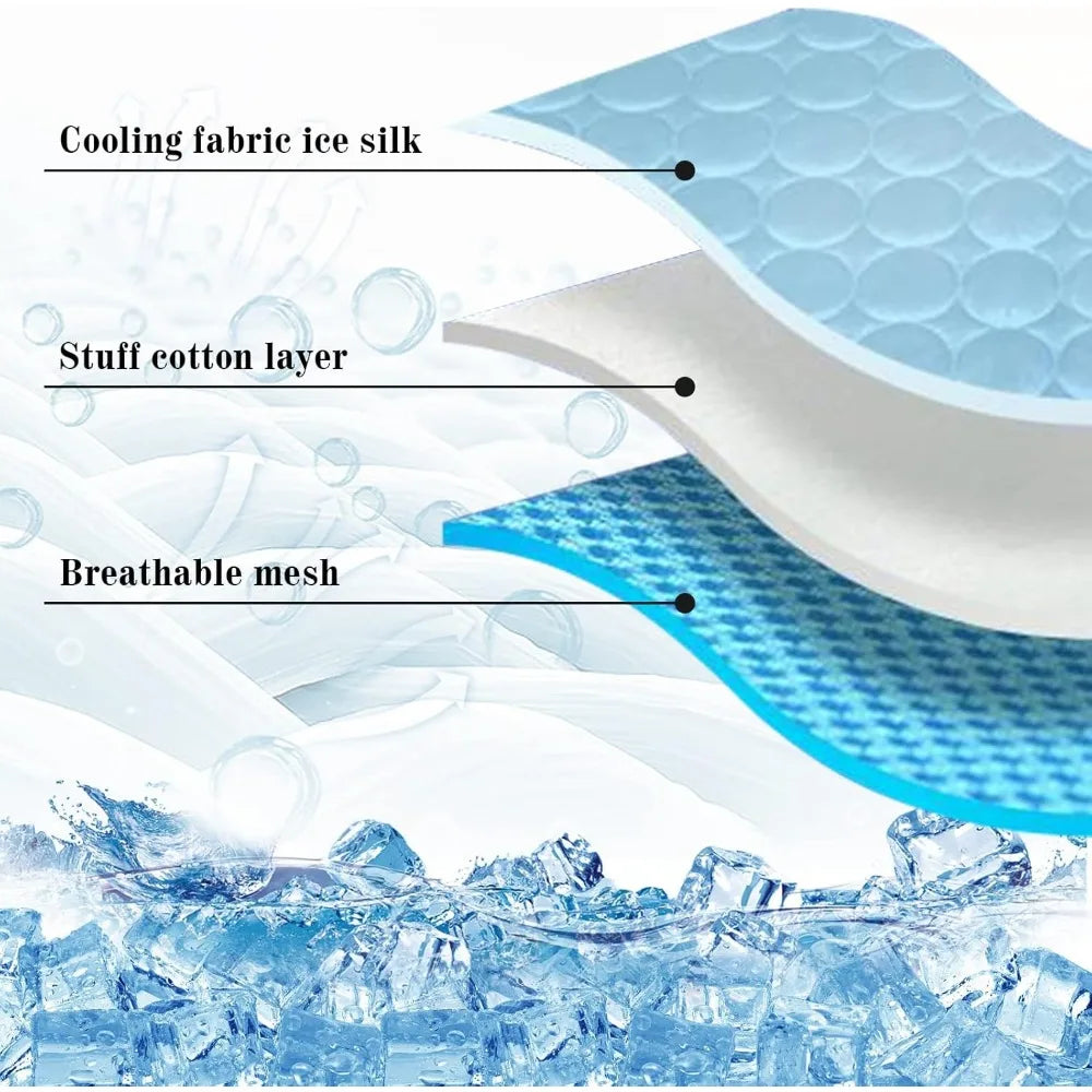 Pet Ice Pads Summer Dog Cooling Mat Cat Breathable Blanket Cat Washable Sofa Breathable Pet Dog Bed Pet Car Seat Cushion Sofa