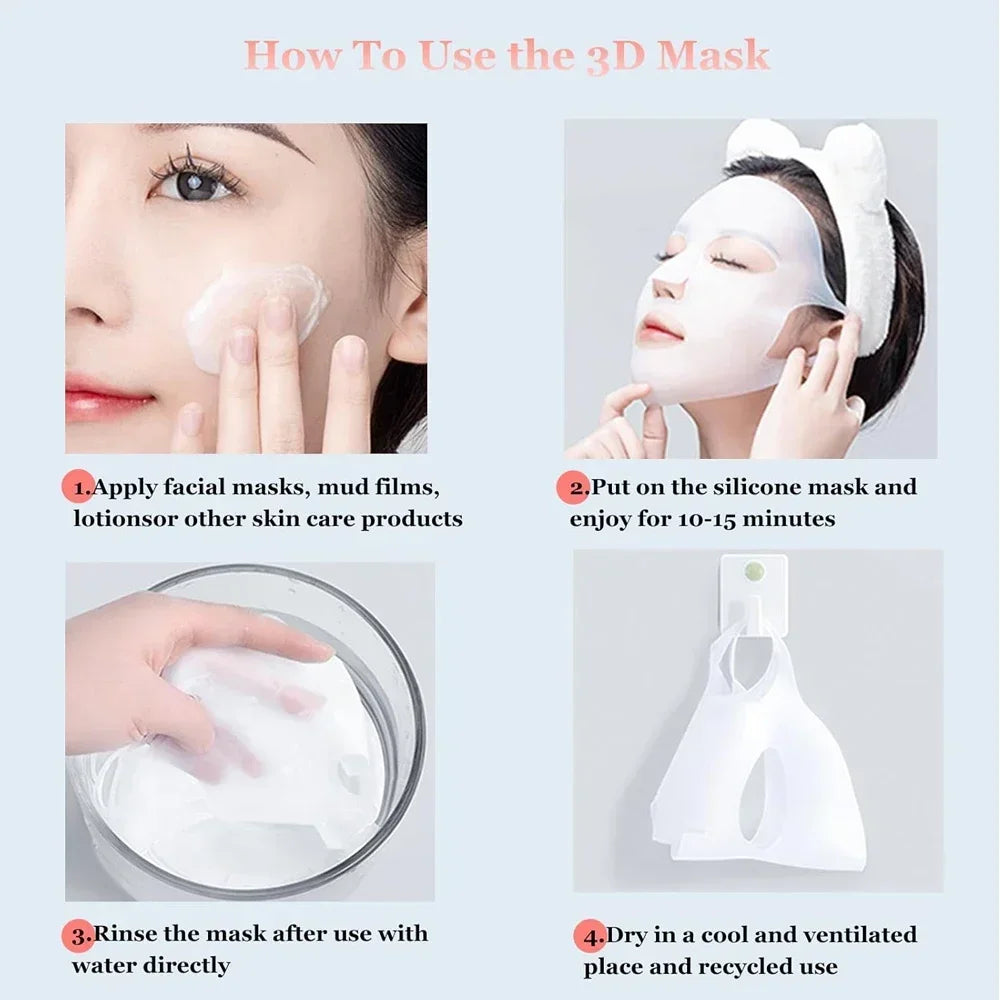 Silicone Facemask Holder Reusable Silicone Face Mask Holder for Sheet Masks Wet Locking Avoid Evaporation Skincare Beauty Tool CB DROPSHIPPING