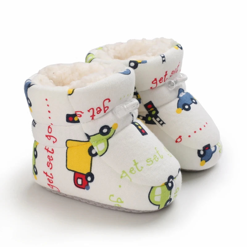 Winter Baby Boots Cartoon Soft Sole Anti-Slip Warm Toddler Shoes Boys Girls Cute Infant Walking Booties CB DROPSHIPPING