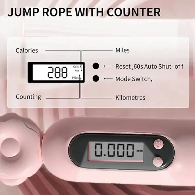 Fitness Exercise Electronic Counting With Countdown Skipping Rope Professional Fat Burning Adult Counting Timed Skipping Rope CB DROPSHIPPING