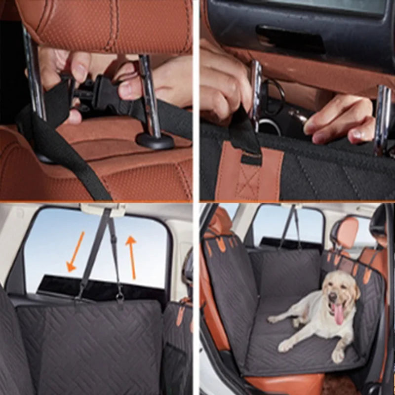 New Design Large Pet Back Seat Extender Car Backseat Protector Hammock Dog Car Seat Cover Hard Bottom for Travel CB DROPSHIPPING