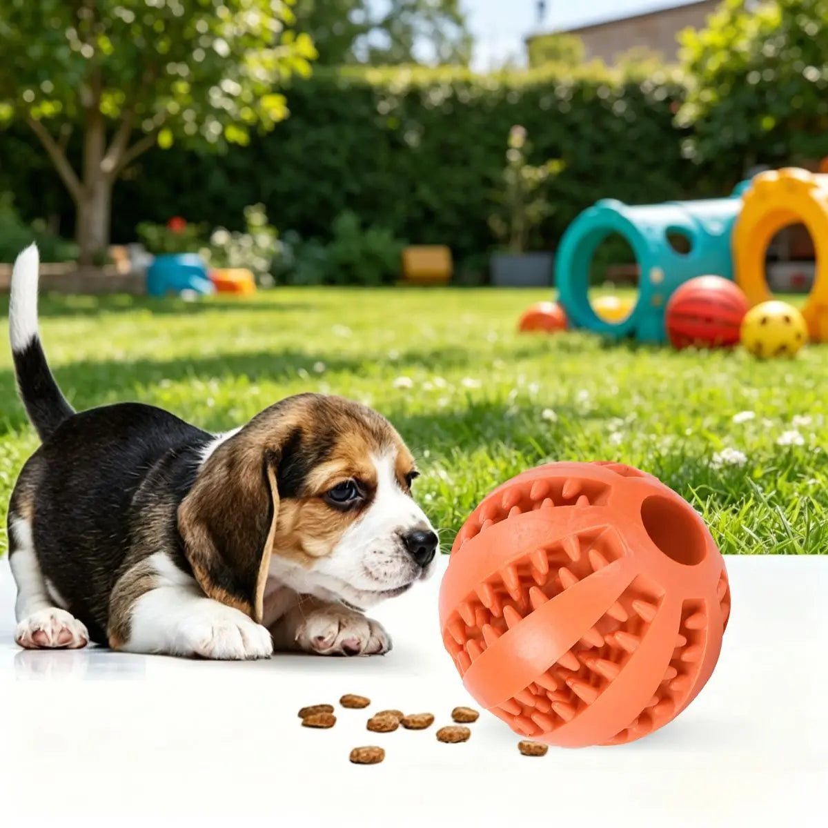Dog Toy Ball Bite Resistant Teething Toys Balls for Small/Medium/Large Dog and Puppy Cat Dog Pet Food Treat Feeder Chew Tooth CB DROPSHIPPING