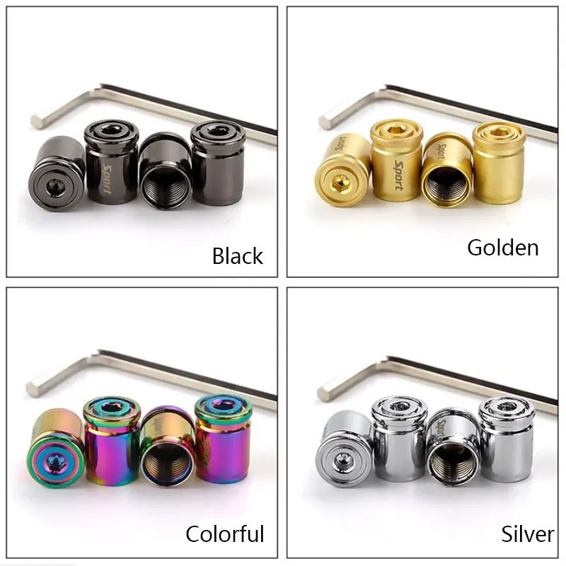 4x Titanium Anti-theft Car Tire Valve Cap Aluminum Sport Exterior Auto Air Caps CB DROPSHIPPING