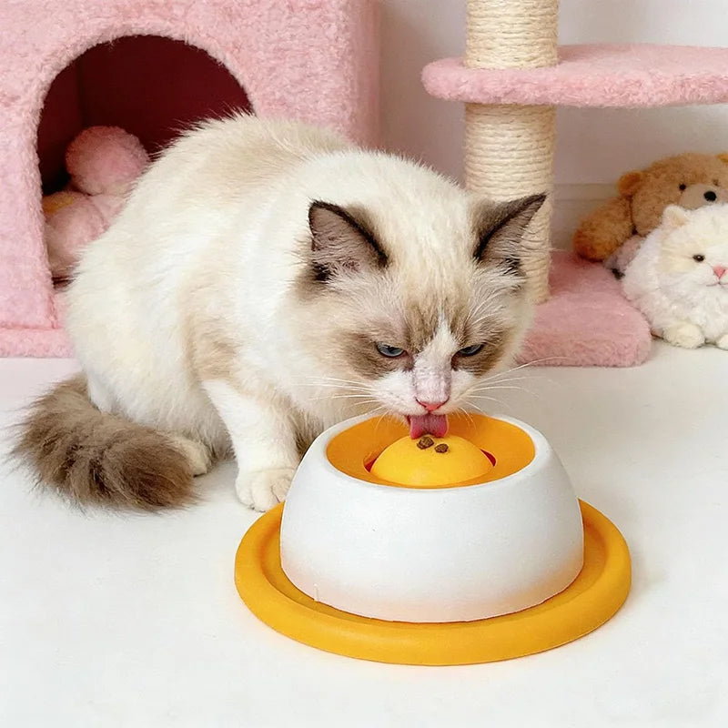 Interactive Pet Hide Food Toy Fun Licking Slow Feeder Bowl Anti Slip Ball Shaped Bone Broth Lick Bowl Anxiety Relief Training CB DROPSHIPPING