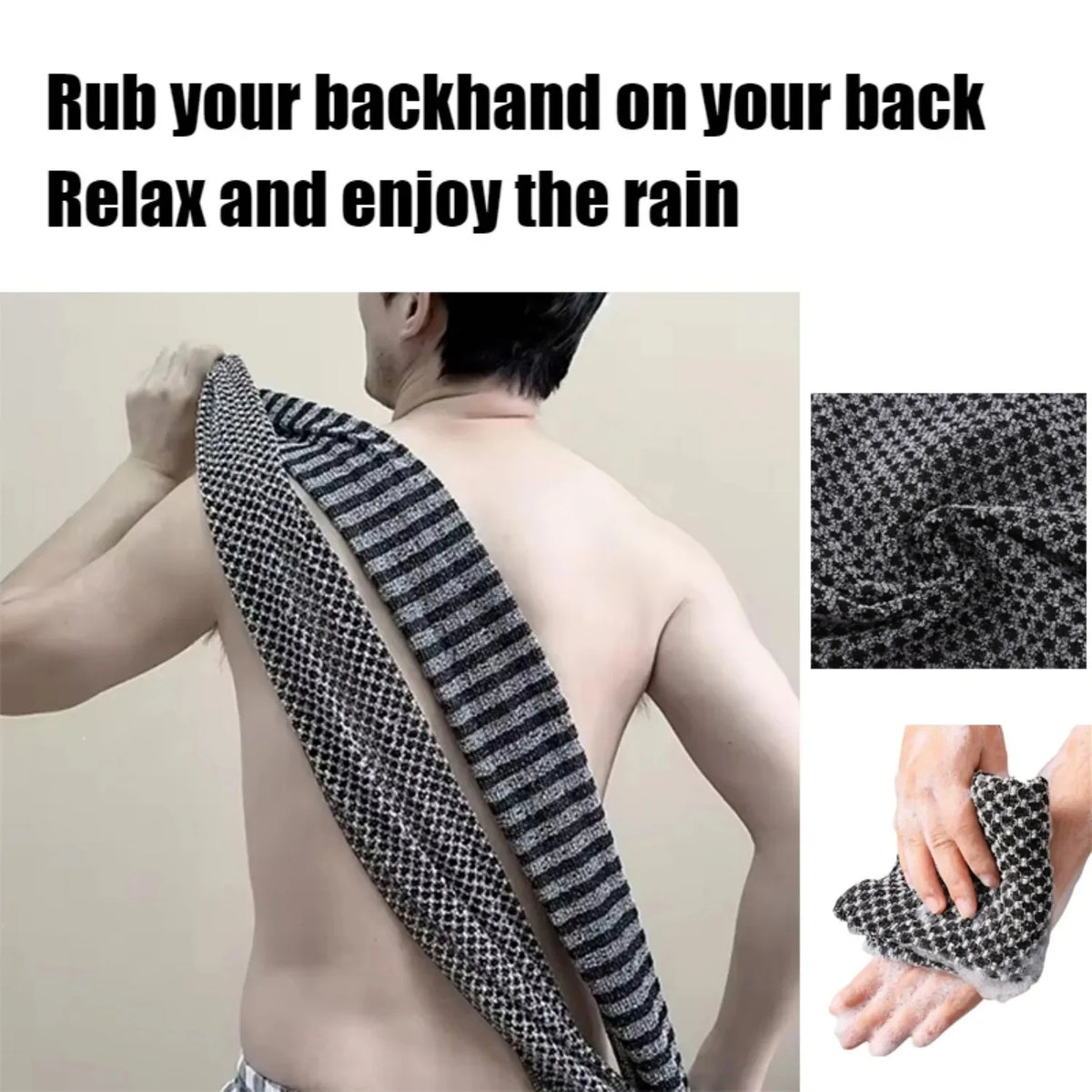 Japanese Exfoliating Bath Towel Ultra-Long Shower Scrubber for Back Antibacterial Foam Washcloth Multi-Use for Shower Skincare