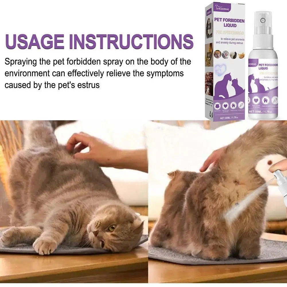 Pet Calming Spray Pet Supplies Pets Pheromone Calming Spray Improve Estrus Agitation Pet Anxiety Relief Spray Cat Dog Health CB DROPSHIPPING