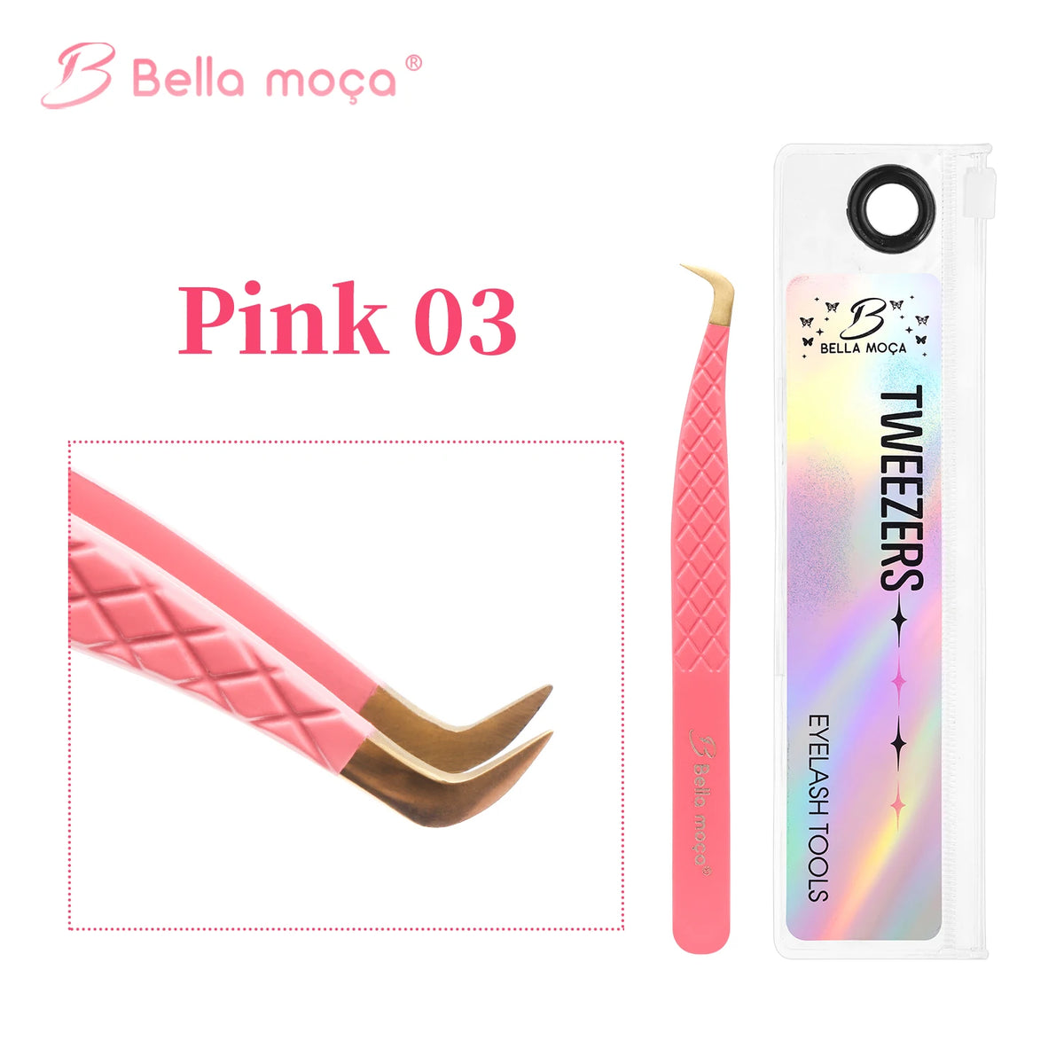 Bella moça Lash Tweezers Stainless Steel Eyelash Nail Tools Accurate Tweezers Nippers Pointed Clip Set Makeup Tools