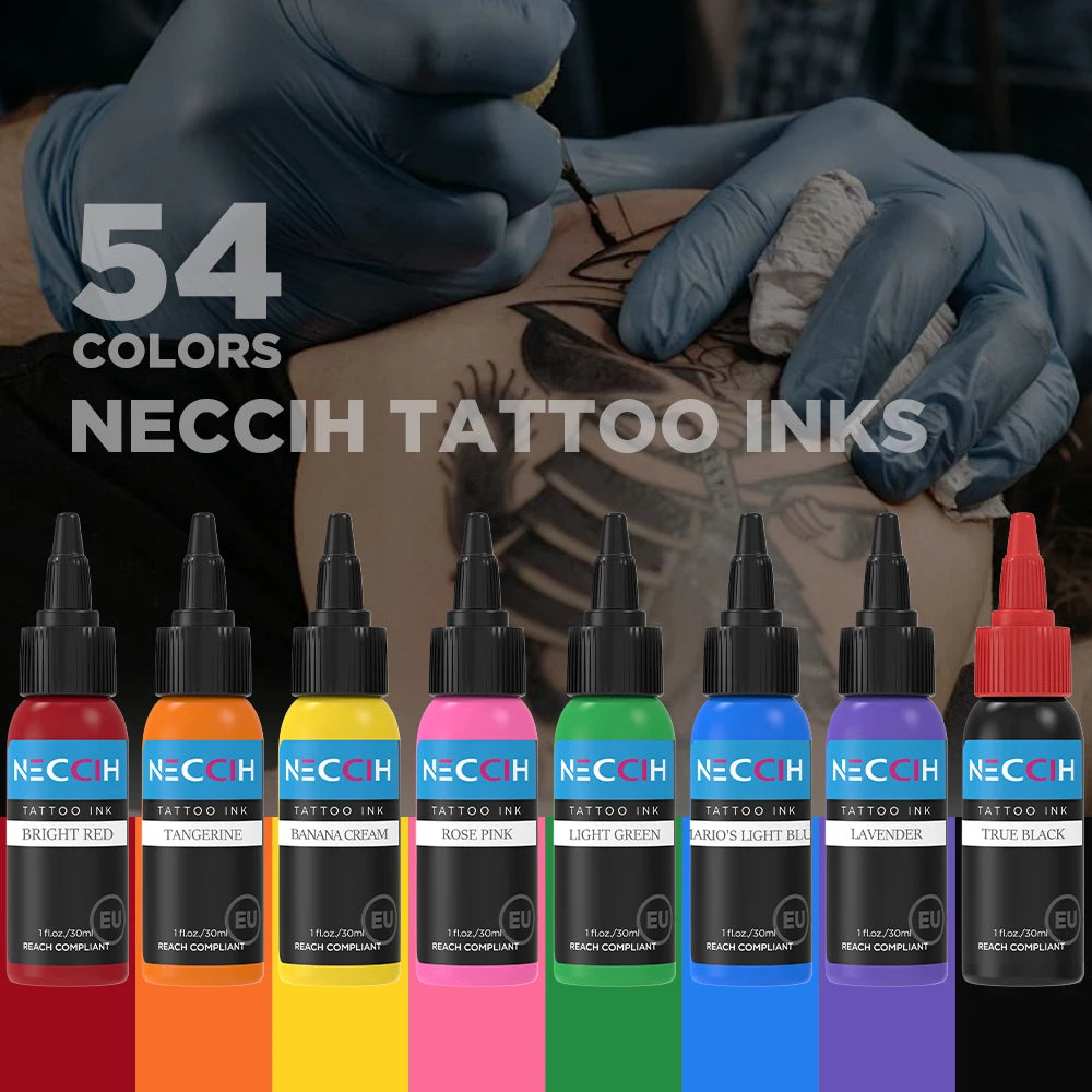 30ML Tattoo Ink - Professional Tattoo Ink Long Lasting Color Tattoo Pigment Makeup Works for Practice Tattoo Supplies