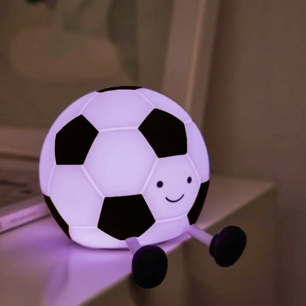 Sport Fans Soccer Light,Rechargeable Small Lamp Dimmable with Soft Touch,Football Nightlight Cute Squishy Lamp for Childs gifts CB DROPSHIPPING