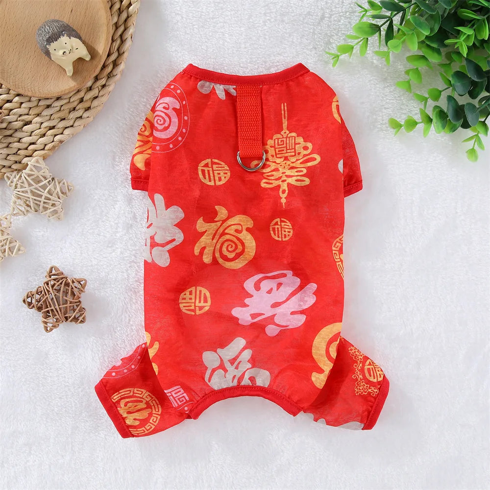 Summer Pet Dog Cat Cooling Jumpsuit Breathable Mesh Pet Clothes for Small Medium Dog Puppy Clothes Kitten Chihuahua Pet Clothing