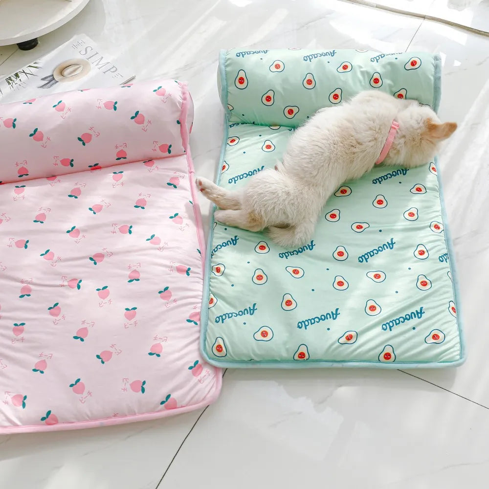 Summer Pet Cooling Mat Breathable Dog Ice Pad Washable Cold Bed Soft Sofa Mat for Small Medium Large Dogs Cats