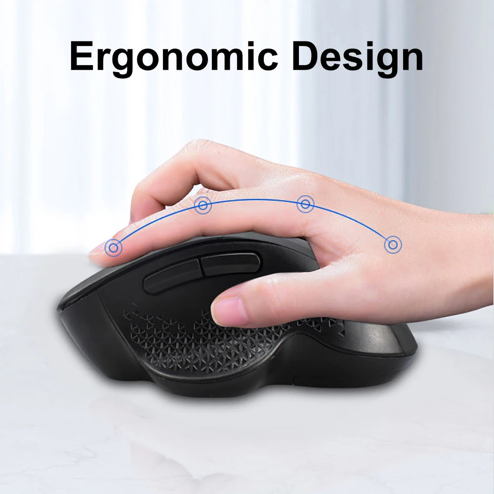 6 Button Ergonomic Mouse 2.4G Wireless Mouse Bluetooth Mouse 400mAh Rechargeable Gaming Mice 1600DPI Optical Mouse For PC Laptop CB DROPSHIPPING