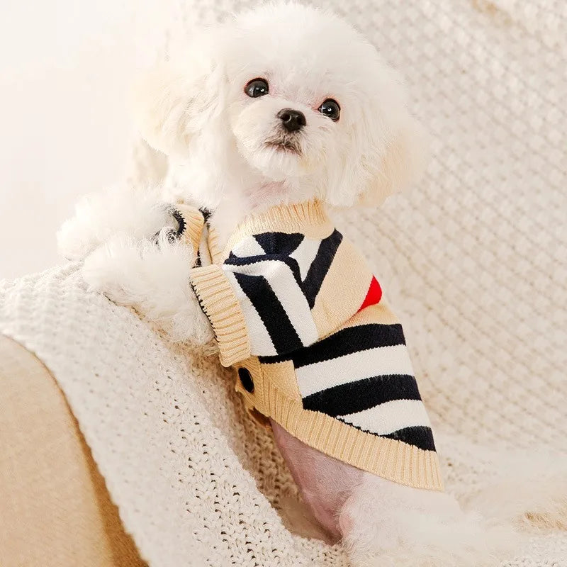 Dog Winter Sweater Knitted Warm Pet Clothes for Small Medium Dogs Chihuahua Puppy Pet Sweaters Yorkshire Cardigan Dog Coat Vest CB DROPSHIPPING