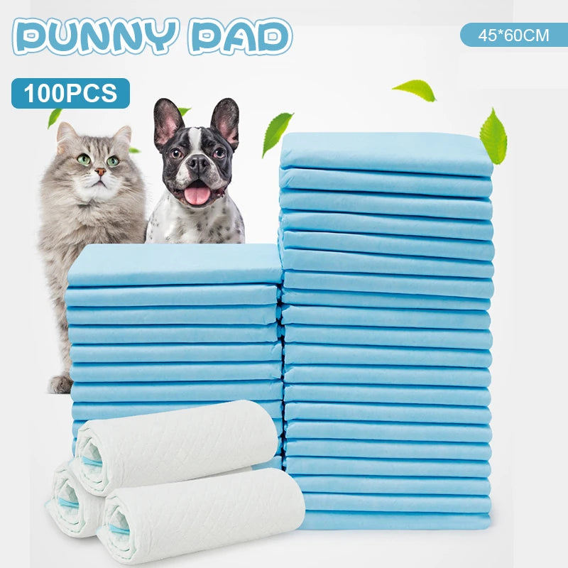 100pc Pet diapers 45*60cm/60*90cm Cats Dog Diapers Super Absorbent Pet Diaper Dog Pee Pad Quick dry Disposable Urine Nappy Mat CB DROPSHIPPING