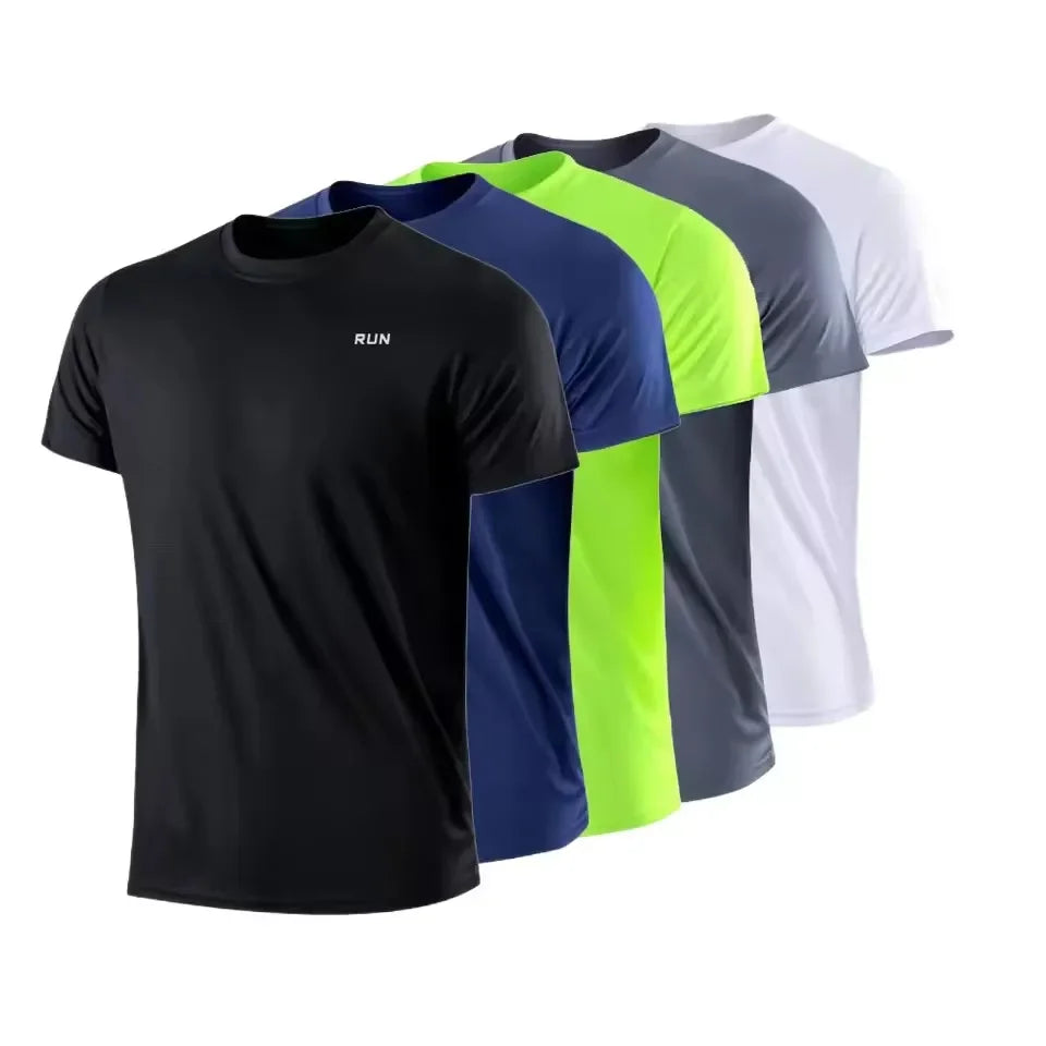 Fitness T-shirt - New Summer Men's Quick-Drying Running Fitness Sports Shirt - Men's Short-Sleeved Fitness Top CB DROPSHIPPING