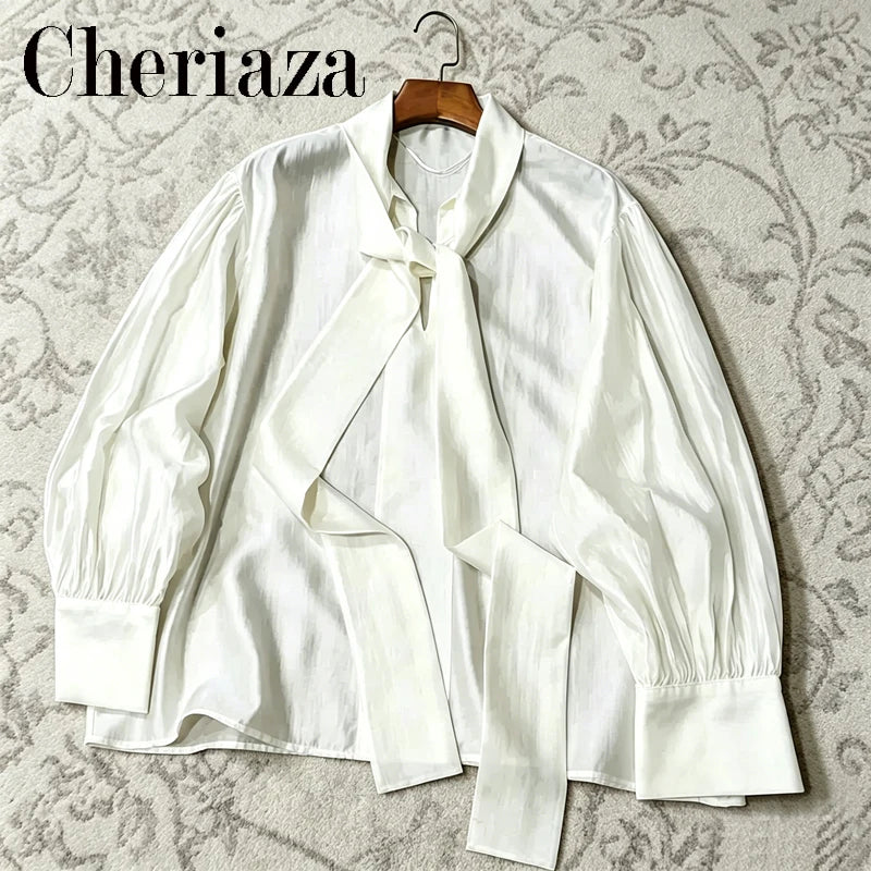Women Summer Elegant Purple Blouses Shirts Tops 2026 Fashion Solid Loose Bow Blusas Female Elegant Street Top Clothing