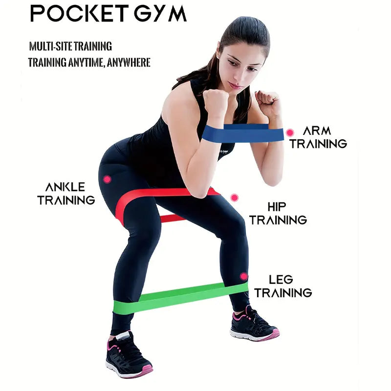 Fitness Bands [Set of 5] Resistance Bands with 5 Levels, 100% Latex Fitness Band Gymnastics Band for Muscle Building, Yoga CB DROPSHIPPING