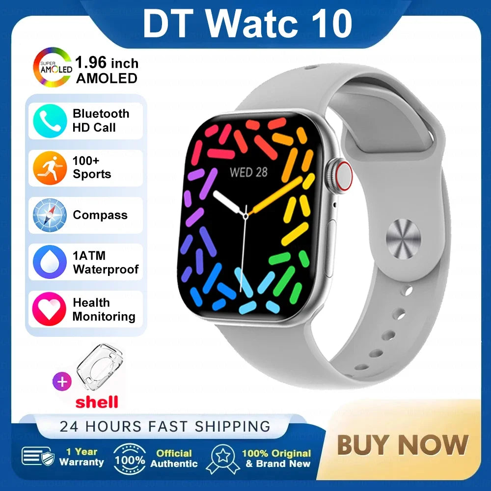 New DT Watch 10 Smartwatch 16GB Large Memory NFC 3D Stereo Vision Compass Muiti-Sport Mode Waterproof Bluetooth call Smartwatch CB DROPSHIPPING