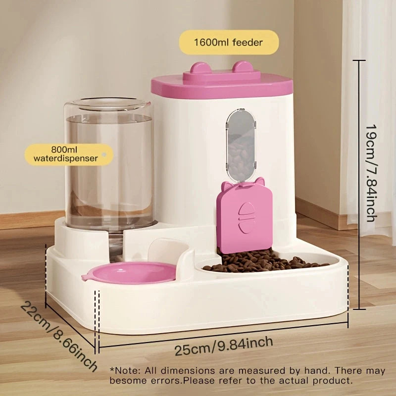 Pet large-capacity feeder integrated automatic water dispenser cat food bowl dog feeding bowl cat bowl dog bowl pet supplies CB DROPSHIPPING
