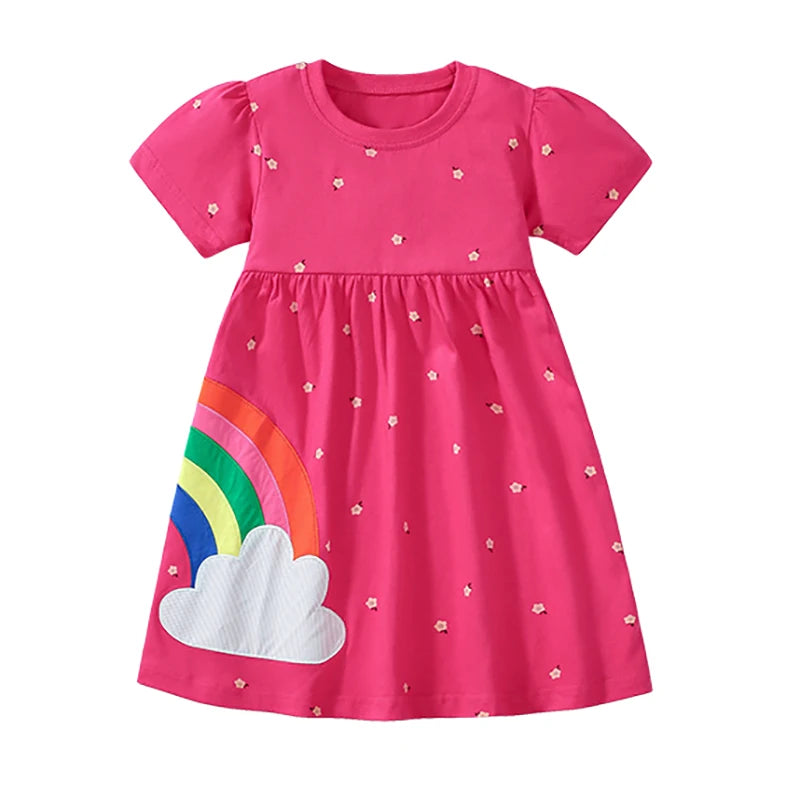Little maven Baby Girls Casual Clothes Little  Girls 2026 New Summer Dress Kids Elegant Party Dress Children's Clothing CB DROPSHIPPING